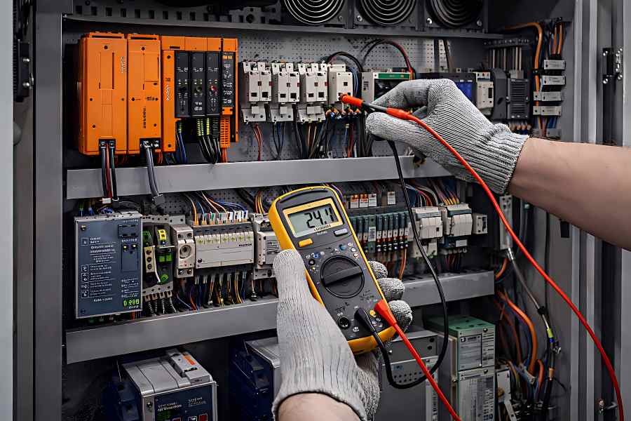 Inspect Electrical Components of the Pipe Bending Machine