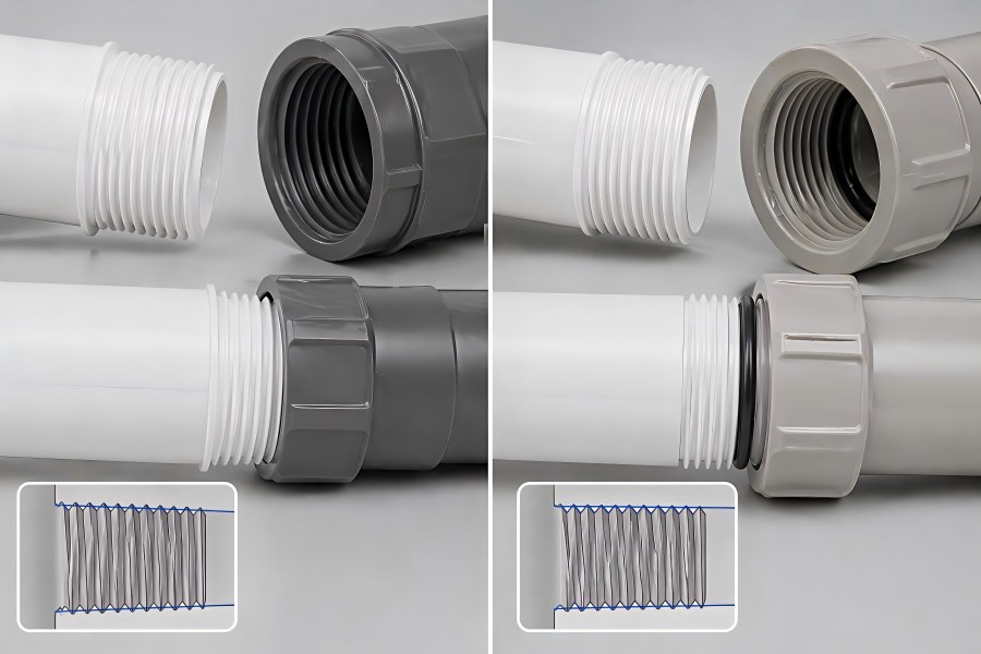 Thread Forms for Plastic Pipe Threading