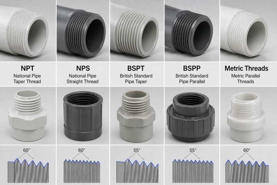 Thread Standards for Plastic Pipe Threading Machine