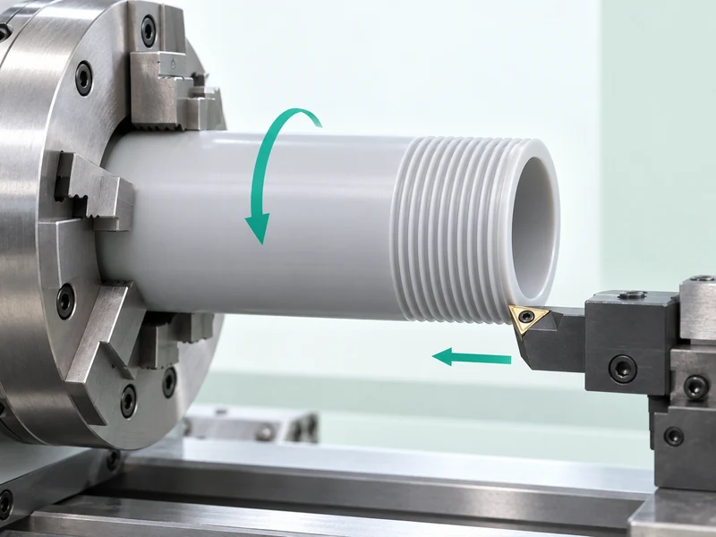 Plastic Pipe Threading Motion Plastic Pipe Threading Motion