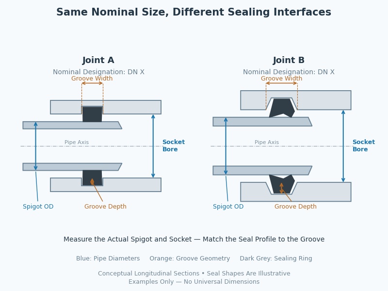 Same-Nominal-Size-Different-Seal-Joints